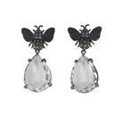 Arete Abeja I  + Drop clásico de plata Arete + Drop de Joyería Regina Castillo