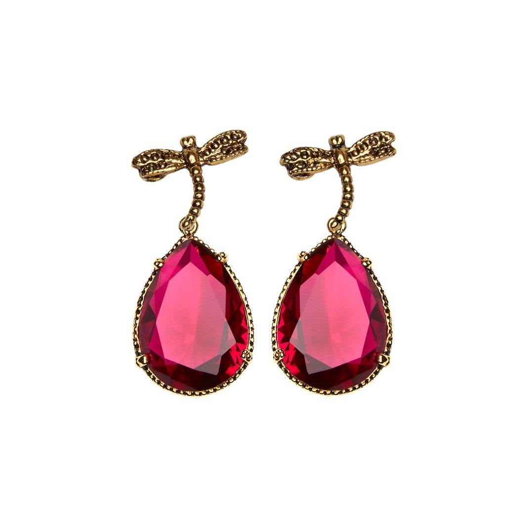 Arete bugs libélula betamina Aretes con Drop (No desmontable) de Joyería Regina Castillo