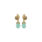 Arete caracol siphon gold + Drop hatty gold desmontable Arete + Drop de Joyería Regina Castillo