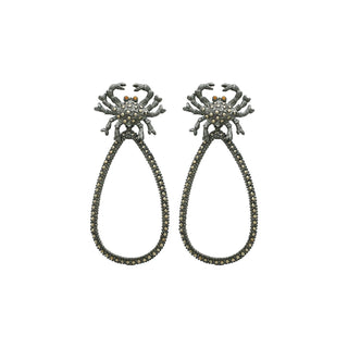 Arete centolla + Drop bisel ligero de plata desmontable Arete + Drop de Joyería Regina Castillo