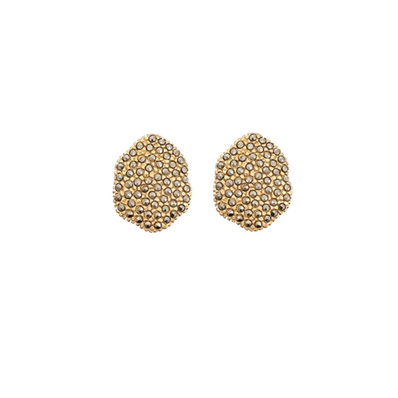 Arete irregular de plata gold desmontable Arete Base de Joyería Regina Castillo