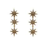 Arete triple Polaris de plata personalizable Arete Base de Joyería Regina Castillo