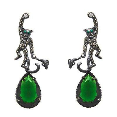 Aretes Chango + Drop Clásico de plata Desmontable Arete + Drop de Joyería Regina Castillo