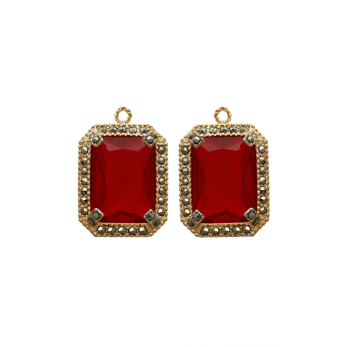 Drop baguette chico con baño de oro Drops de Joyería Regina Castillo