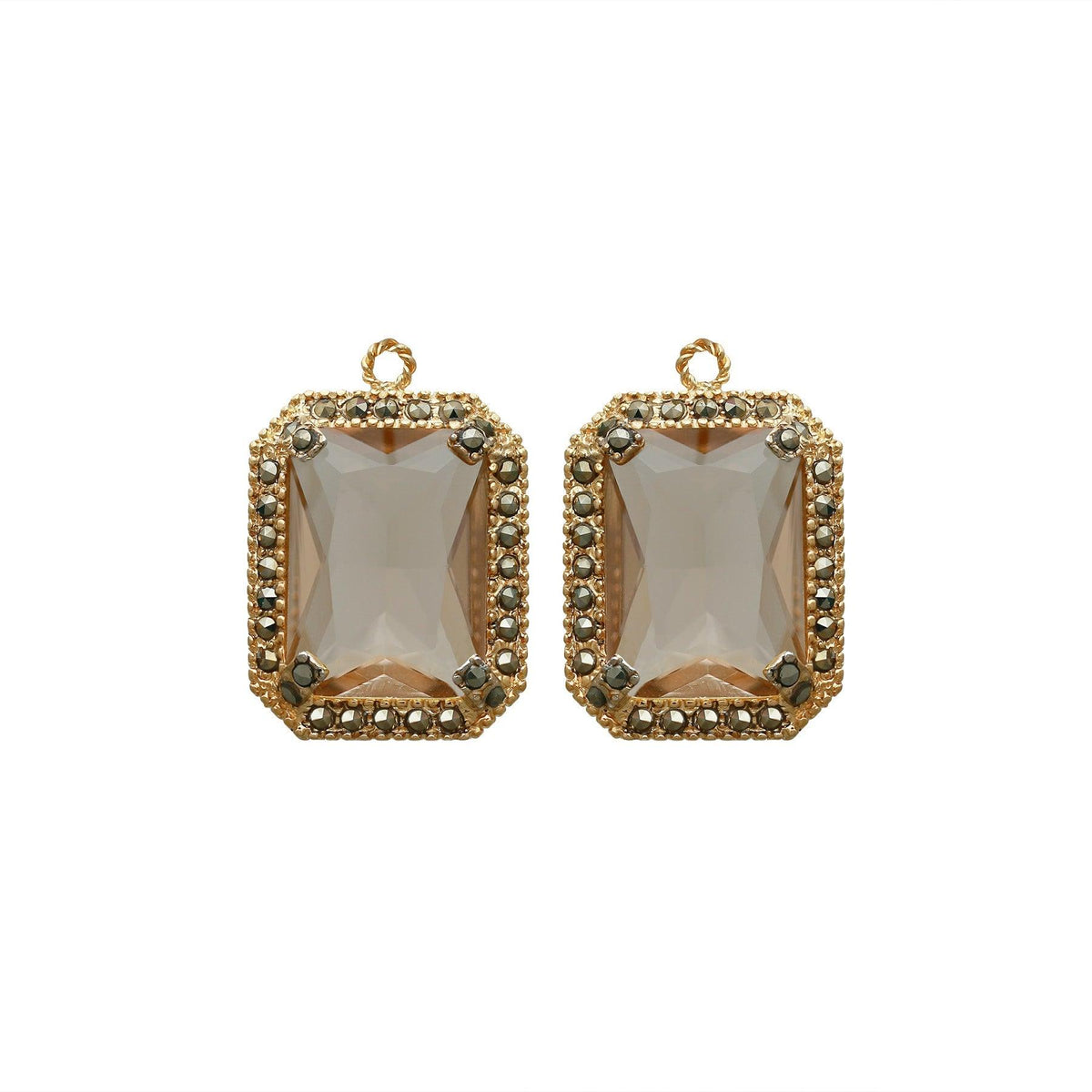 Drop baguette chico con baño de oro Drops de Joyería Regina Castillo
