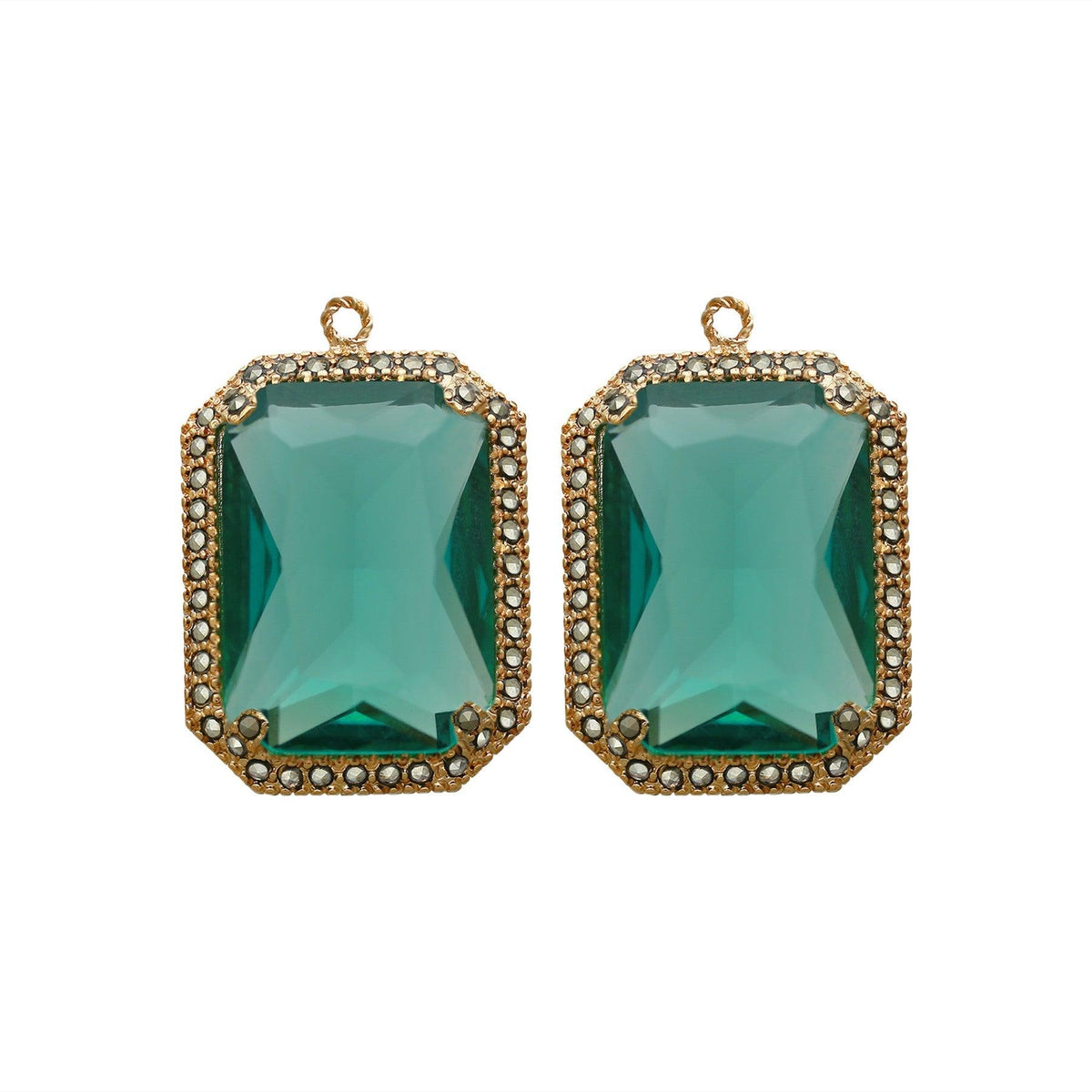 Drop baguette clásico dorado Drops de Joyería Regina Castillo