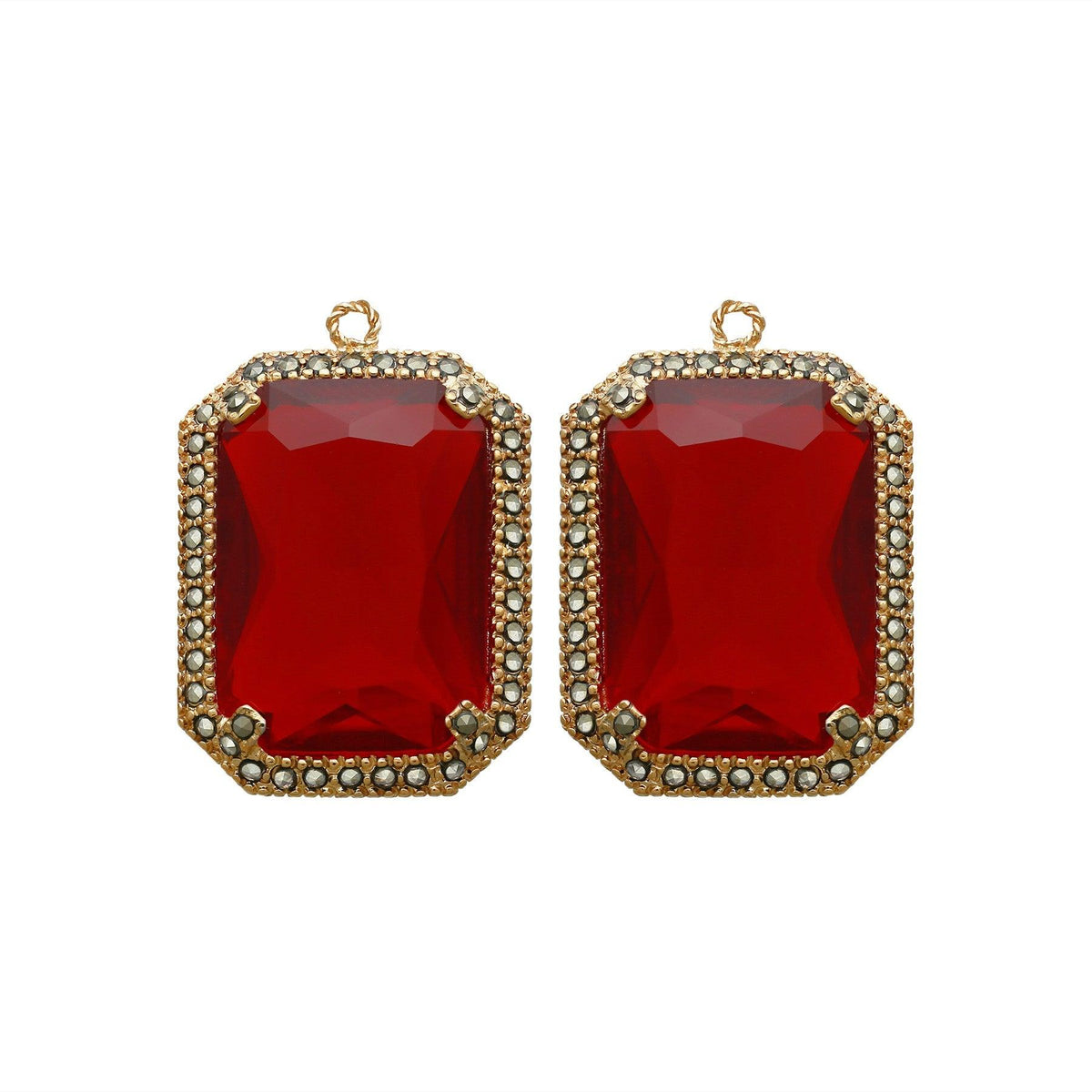 Drop baguette clásico dorado Drops de Joyería Regina Castillo