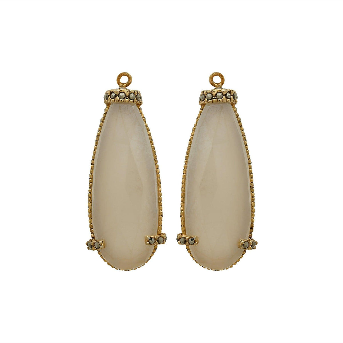 Drop brid piedra luna blanca Drops de Joyería Regina Castillo