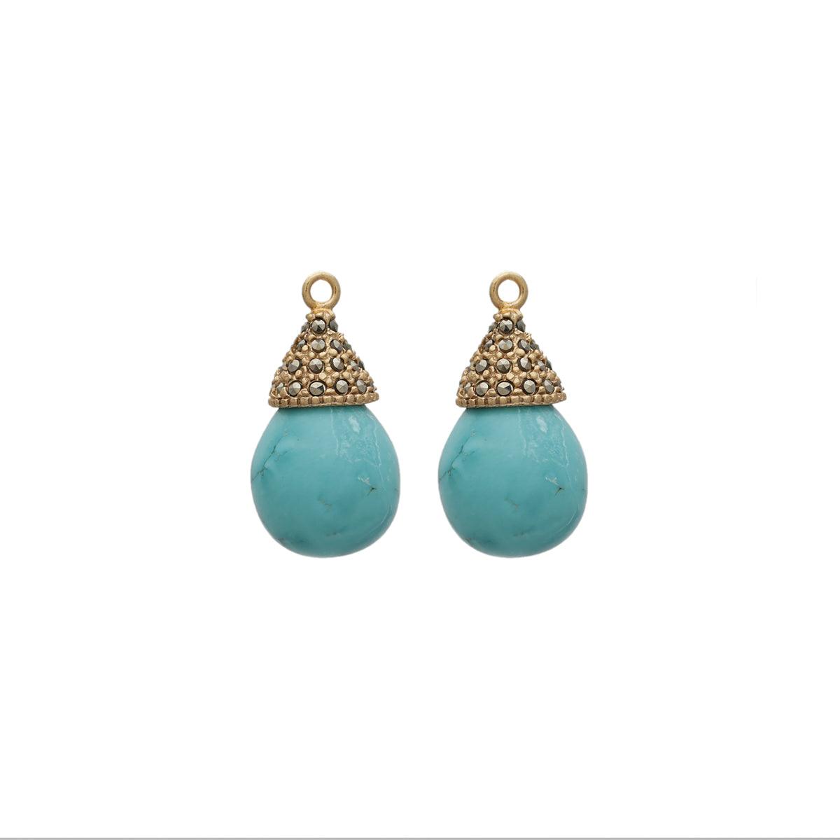Drop calabazo turquesa lisa Drops de Joyería Regina Castillo