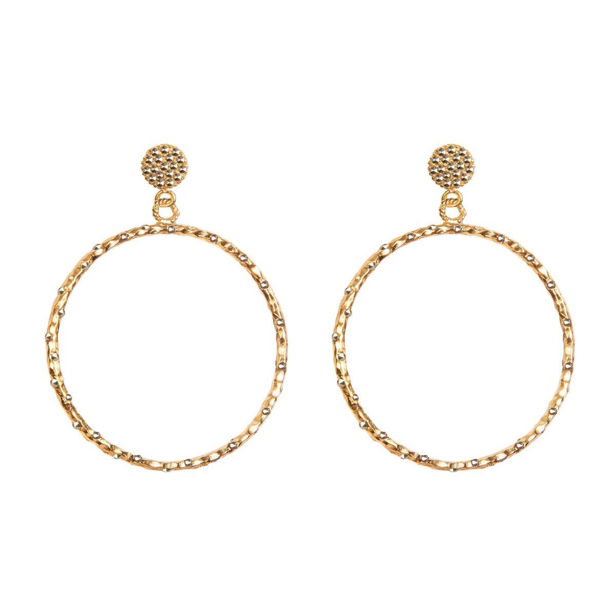 Arracada drum marti gold Aretes de Joyería Regina Castillo