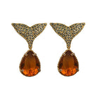 Arete cola de ballena + Drop clásico de plata desmontable Arete + Drop de Joyería Regina Castillo